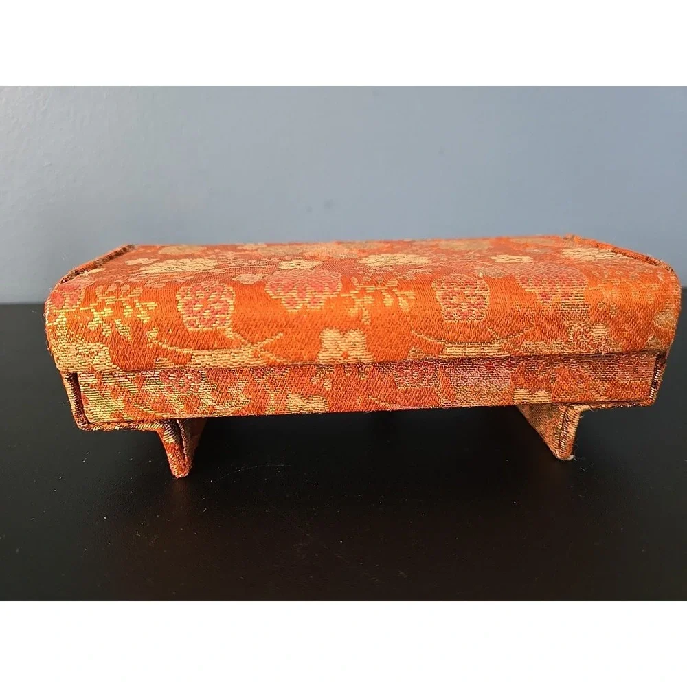 Vintage Fabric Covered Musical Jewelry Box made in Japan - Music Box‎ - Works